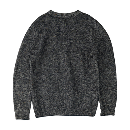 Navy Abstract Pullover Sweater