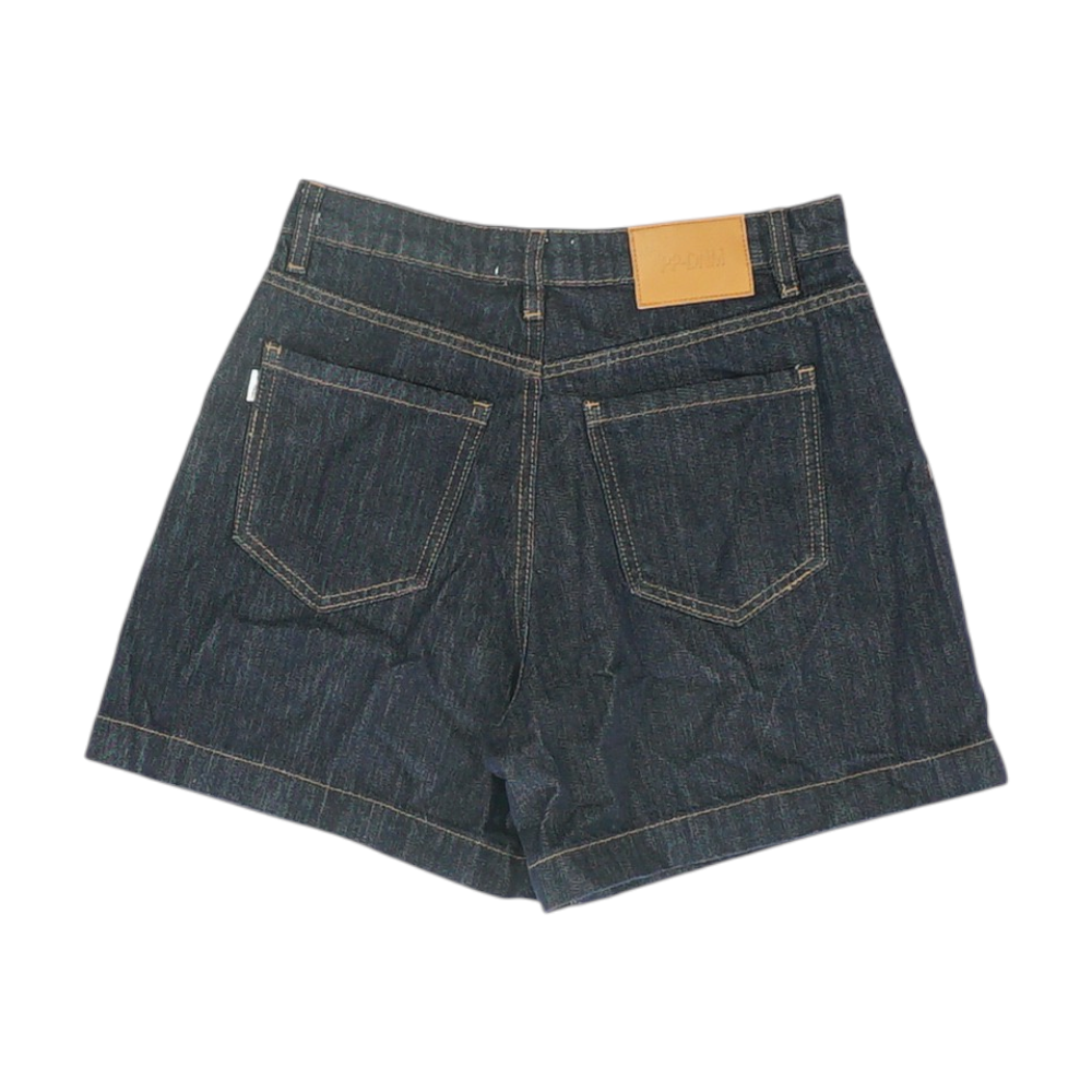 Indigo Solid Denim Shorts
