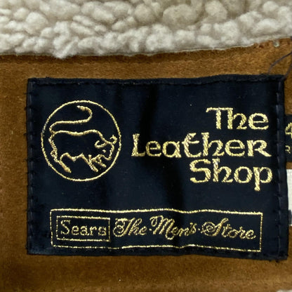 Vintage Suede Sherpa-Lined Brown Solid Jacket