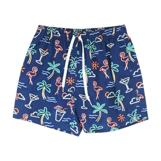 Navy Tropical Swim Bottom