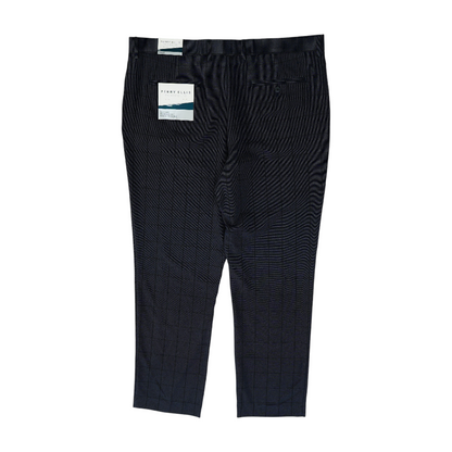 Navy Check Slim Pants