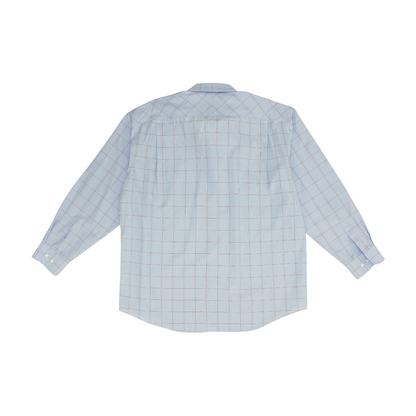 Blue Plaid Long Sleeve Button Down
