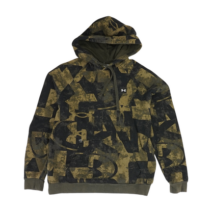 Green Print Hoodie Pullover