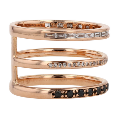 1/4 ctw 18K Rose Gold Diamond Fashion Ring