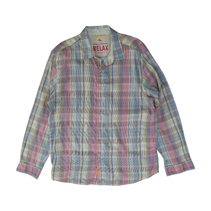 Multi Plaid Long Sleeve Button Down