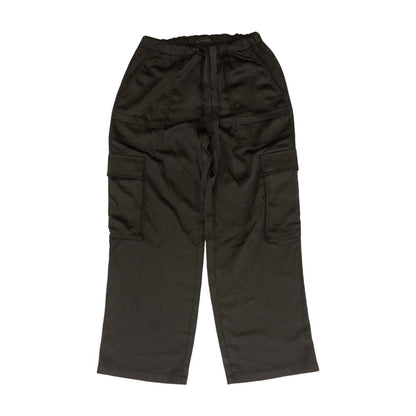 Black Solid Cargo Pants