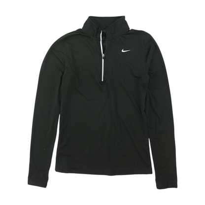 Black Solid 1/4 Zip Pullover