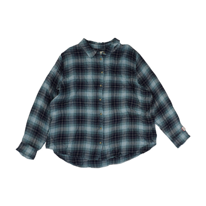 Blue Plaid Flannel Button Down
