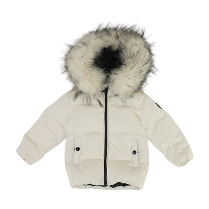 Gray Solid Puffer Jacket