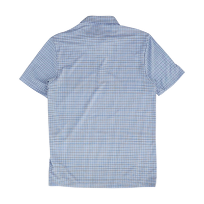 Blue Check Short Sleeve Polo