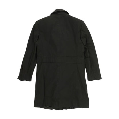 Black Solid Topcoat Coat