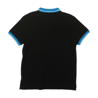 Black Solid Short Sleeve Polo