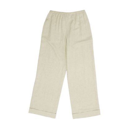 Beige Wide Leg Pants