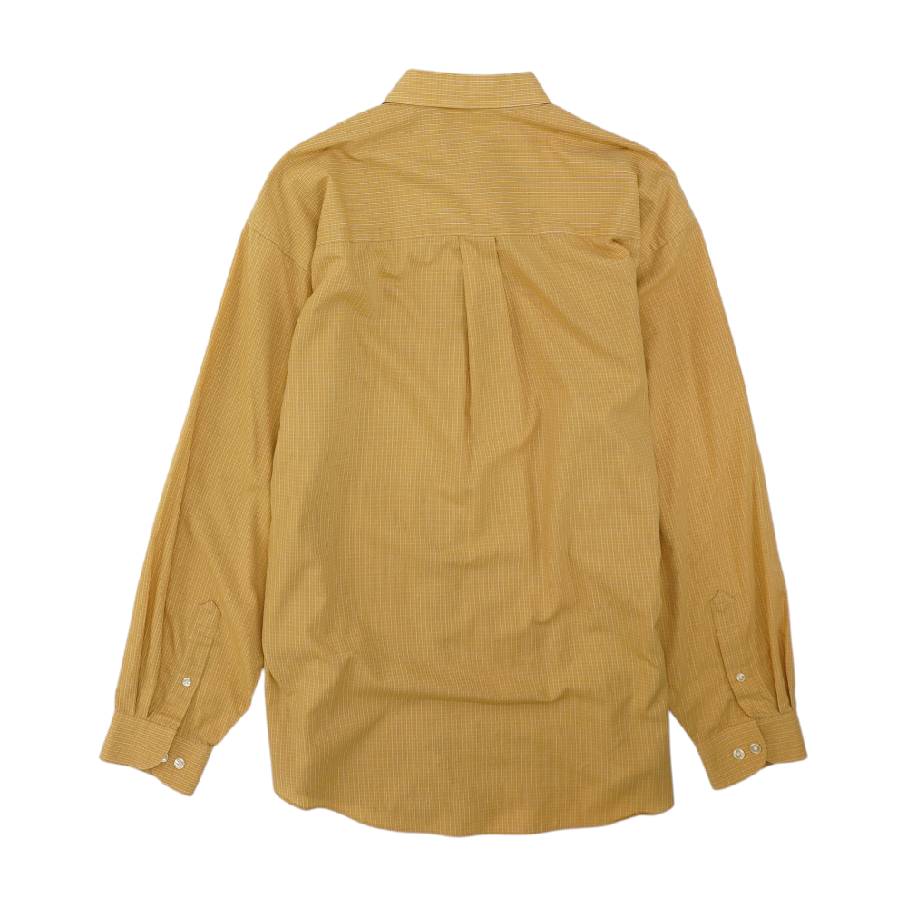 Tan Check Long Sleeve Button Down