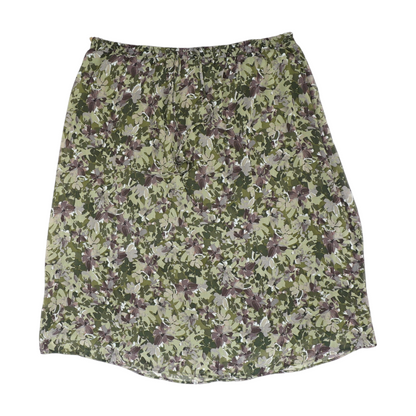 Green Plus Floral Maxi Skirt