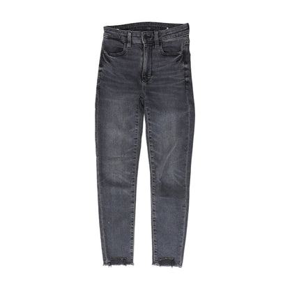 Black Solid High Rise Jeans