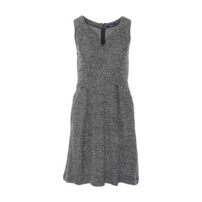 Navy Abstract Midi Dress