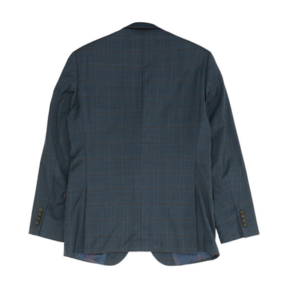 Navy Plaid Suit Jacket
