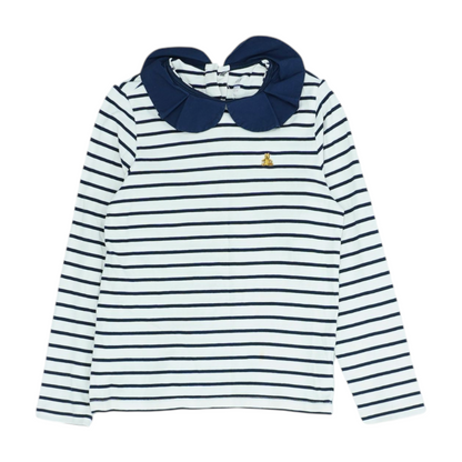 Navy Striped Blouse