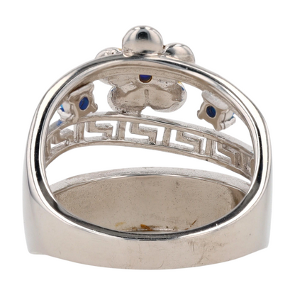 Sterling Silver Synthetic Opal Fashion Ring
