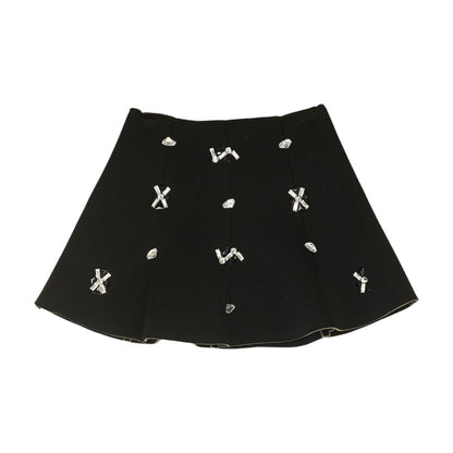 Black Misc Mini Skirt