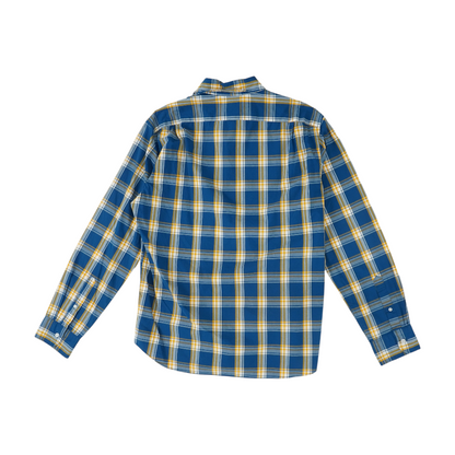 Blue Plaid Long Sleeve Button Down