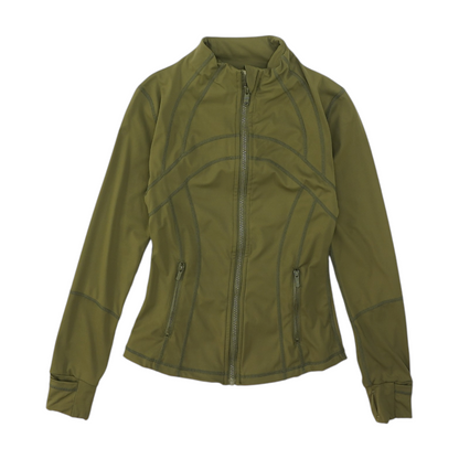 Green Solid Active Jacket