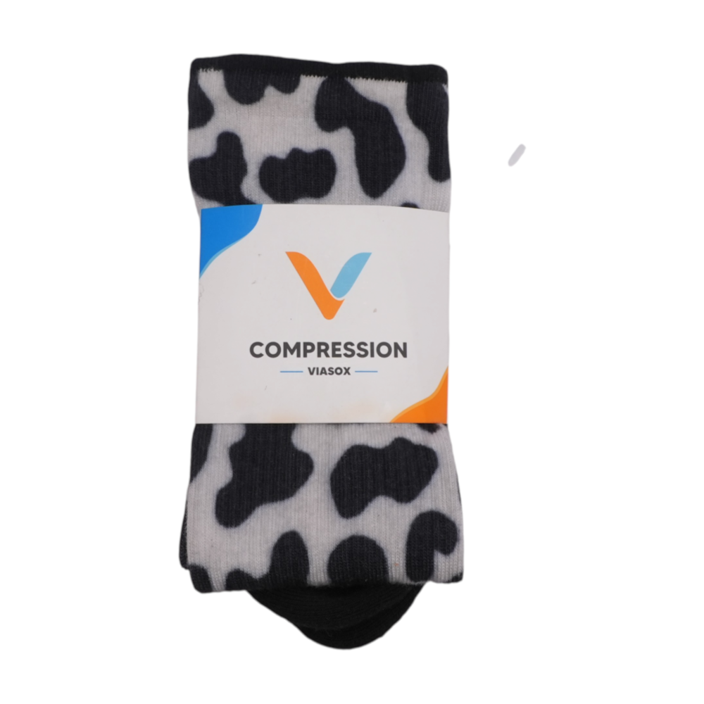 White Animal Print Socks