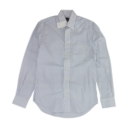 White Striped Long Sleeve Button Down