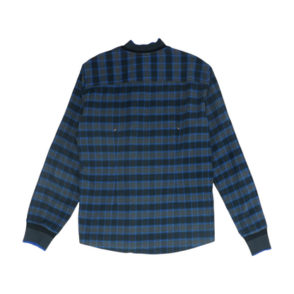 Gray Plaid Long Sleeve Button Down