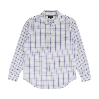 White Check Long Sleeve Button Down