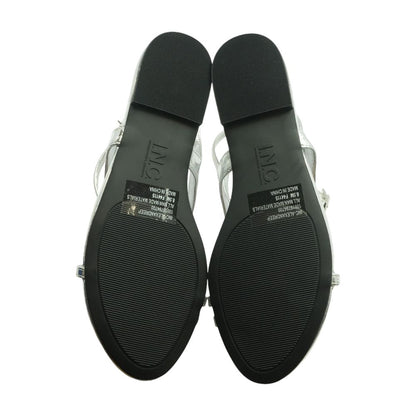 Silver Flat Sandals