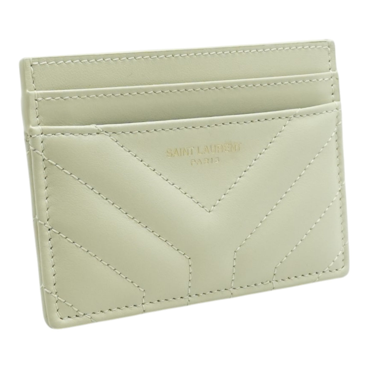 Beige Quilted Card Case