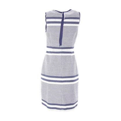 Navy Striped Midi Dress