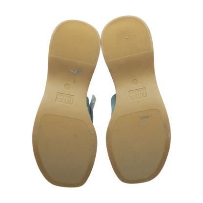 Blue Wedged Sandals