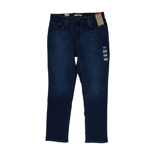 Navy High Rise Straight Leg Jeans