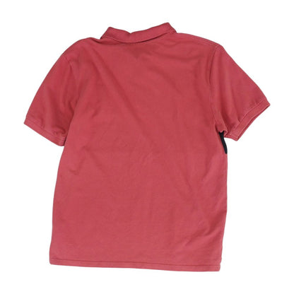 Red Color Block Short Sleeve Polo