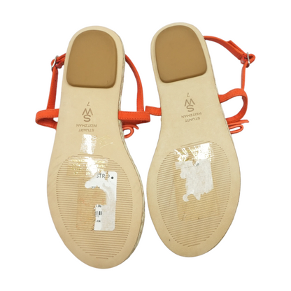Orange Flat Sandals