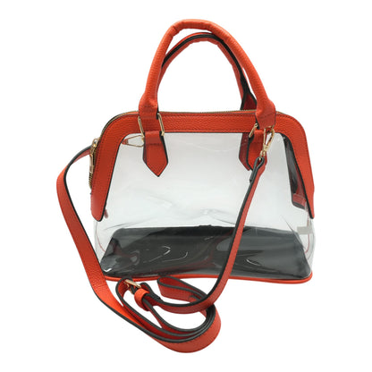 Orange Transparent Stadium Handbag