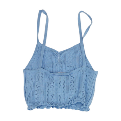 Blue Cropped Blouse