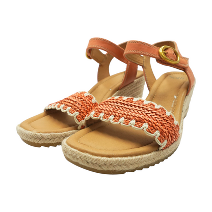 Coral Wedged Sandals