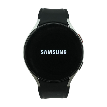 44mm Galaxy Watch5 Silver Smartwatch Black Band S/M