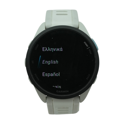 43mm Forerunner 165 Gray Smartwatch White Band One Size