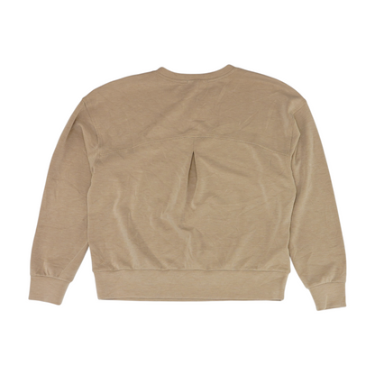 Tan Solid Sweatshirt Pullover