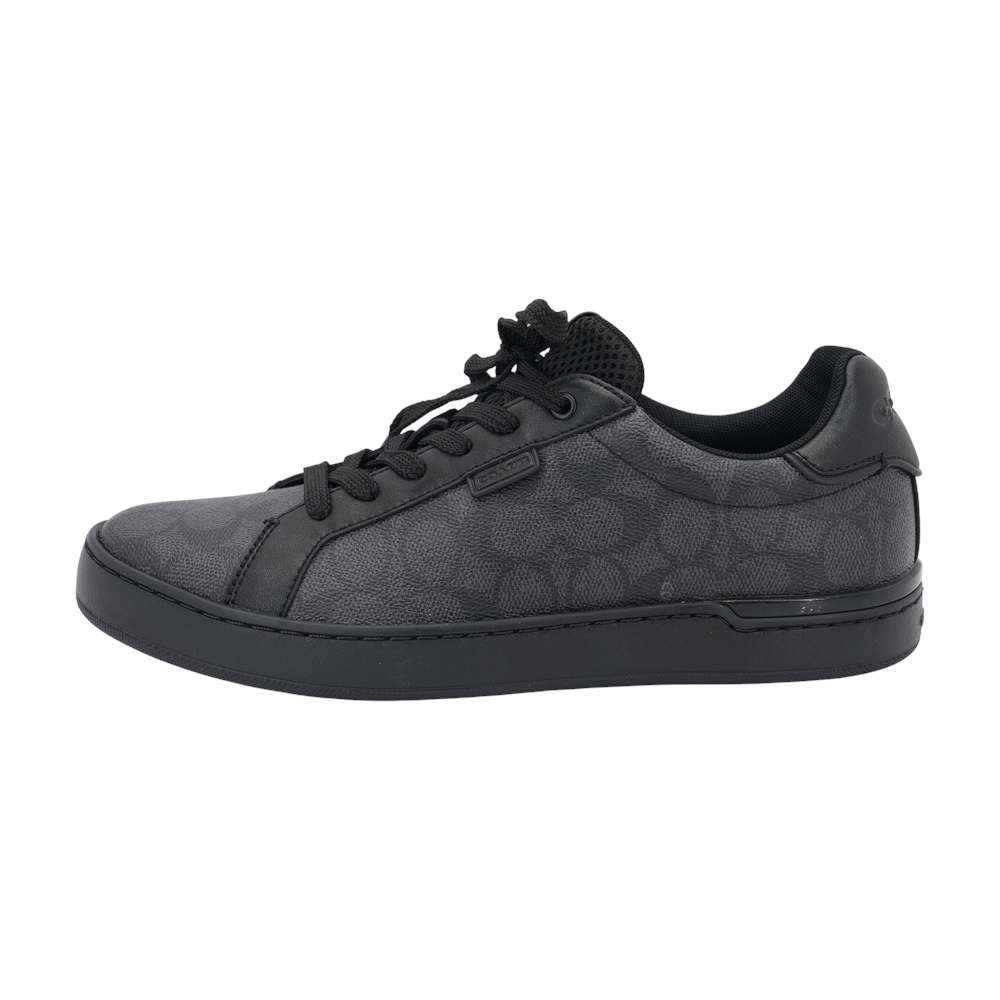 High Line Signature Logo Leather Low-Top Athletic Shoes