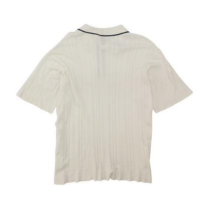 White Solid Short Sleeve Polo