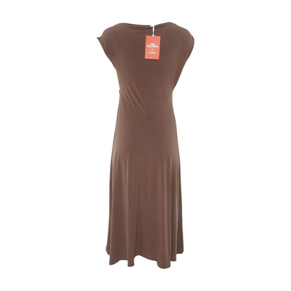 Brown Petite Midi Dress