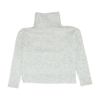 White Solid Sweatshirt Pullover