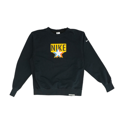 Black Solid Sweatshirt Pullover
