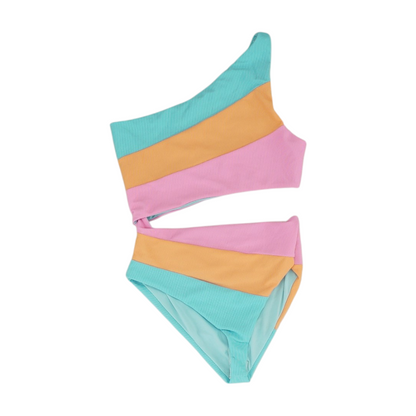 Multi Color Block One-Piece